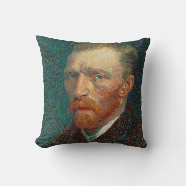 Self Portrait of Vincent Van Gogh (1887) Throw Pillow (Front)