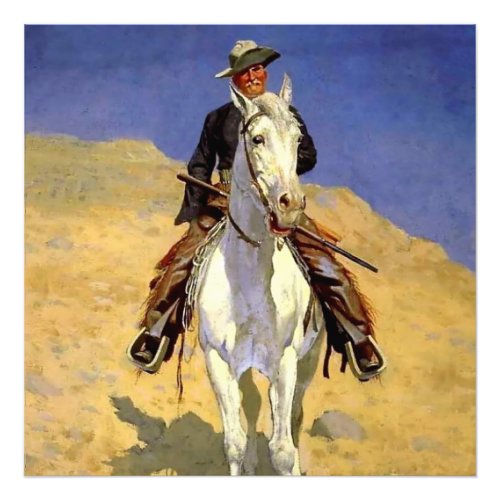 Self Portrait on a Horse by Frederic Remington Photo Print