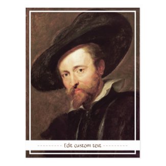 Self Portrait  Peter Paul Rubens oil painting Postcard