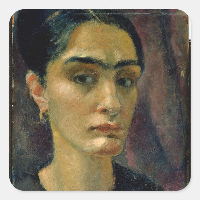 Self portrait square sticker (Front)