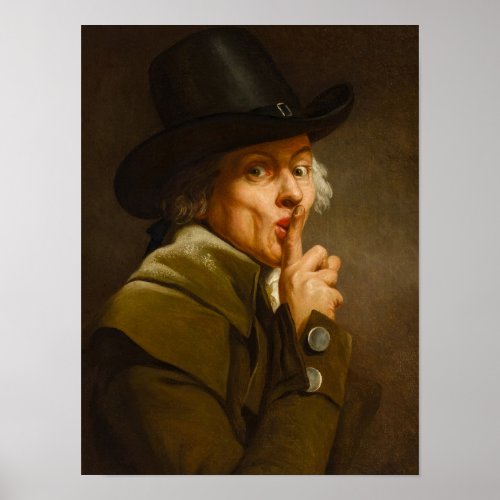 Self Portrait The Silence 1790 by Joseph Ducreux Poster