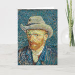 Self-Portrait | Vincent Van Gogh Card<br><div class="desc">Self-Portrait with Grey Felt Hat (1887) by Dutch post-impressionist artist Vincent Van Gogh. Van Gogh often used himself as a model for practicing figure painting. It is clear that he had studied the technique of pointillism, but his brushstrokes are not systematic and he has applied the marks in his own...</div>