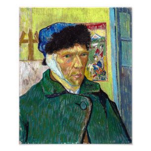Self-Portrait w Bandaged Ear   Van Gogh   Photo Print