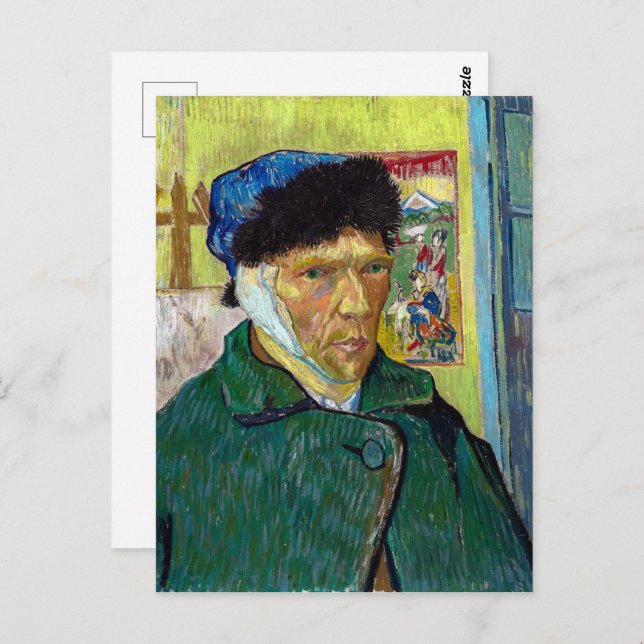 Self-Portrait w Bandaged Ear | Van Gogh | Postcard (Front/Back)