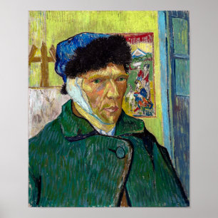 Self-Portrait w Bandaged Ear   Van Gogh   Poster