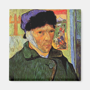 Self-Portrait with Bandaged Ear by van Gogh Magnet