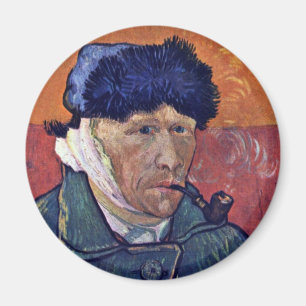 Self-Portrait With Bandaged Ear By Vincent Van Gog Magnet