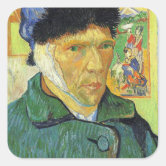 Round Vinyl Stickers - Van Gogh - Self Portrait – The Van Gogh Store