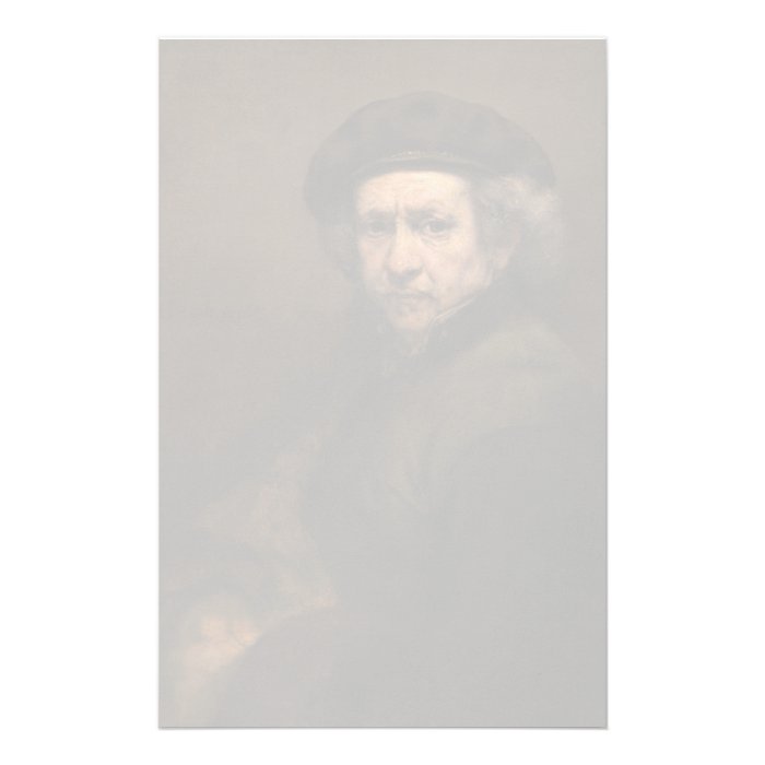 Self Portrait with Beret by Rembrandt Customized Stationery