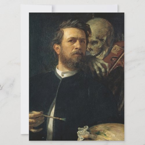 Self_Portrait With Death as a Fiddler by Bcklin Card