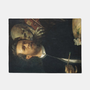 Self-Portrait With Death as a Fiddler (by Böcklin) Doormat