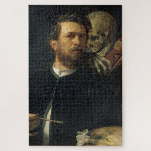 Self-Portrait With Death as a Fiddler (by Böcklin) Jigsaw Puzzle