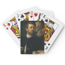 Self-Portrait With Death as a Fiddler (by Böcklin) Poker Cards