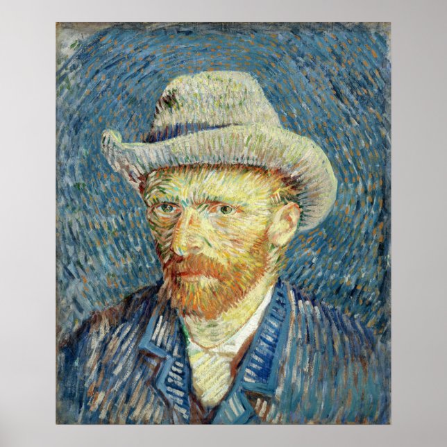 Self Portrait with Felt Hat Vincent van Gogh Poster (Front)