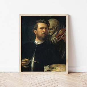 Self-Portrait with Fiddling Death Arnold Böcklin Poster