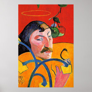 Self-Portrait with Halo and Snake Poster