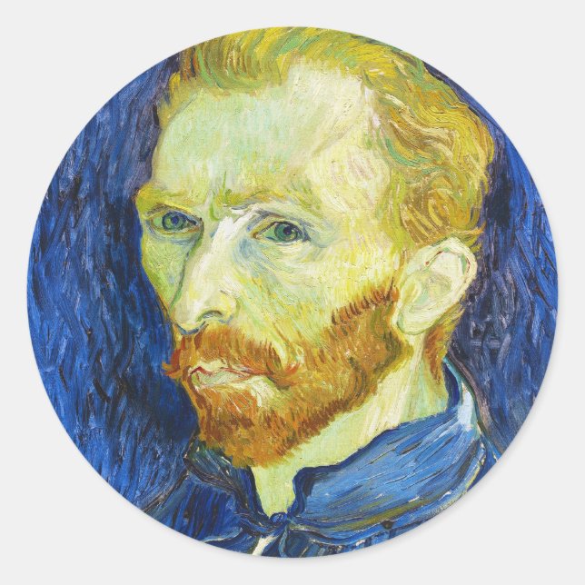Self Portrait with Pallette vincent van gogh Classic Round Sticker (Front)