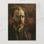 Self-Portrait with Pipe, Van Gogh Fine Art Postcard<br><div class="desc">Self-Portrait with Pipe, Vincent van Gogh. Oil on canvas, 46 x 38 cm. Amsterdam, Van Gogh Museum. F 180, JH 1194 Vincent Willem van Gogh (30 March 1853 – 29 July 1890) was a Dutch Post-Impressionist artist. Some of his paintings are now among the world's best known, most popular and...</div>