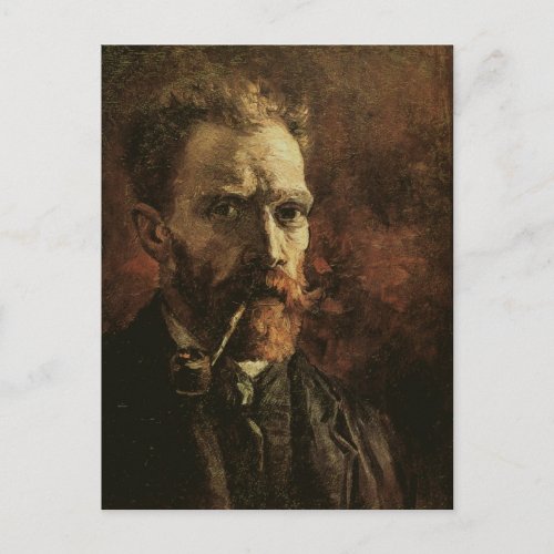 Self_Portrait with Pipe Van Gogh Fine Art Postcard