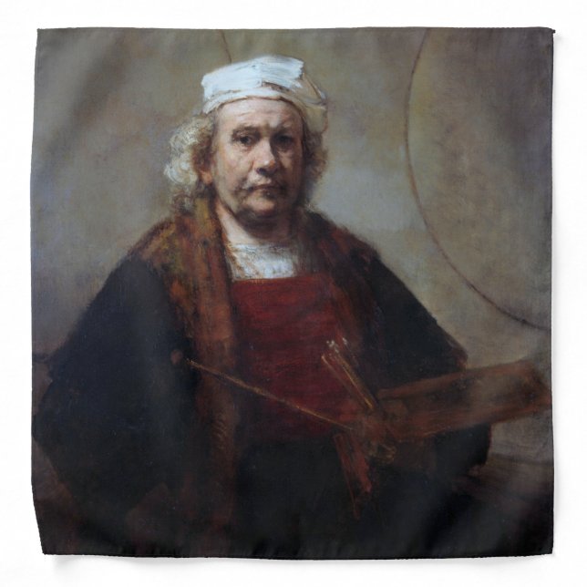 Self-Portrait with Two Circles, Rembrandt Bandana (Front)