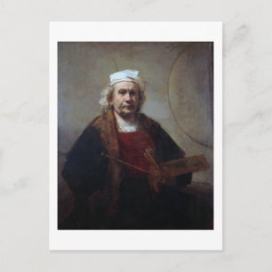 Self-Portrait with Two Circles, Rembrandt Postcard