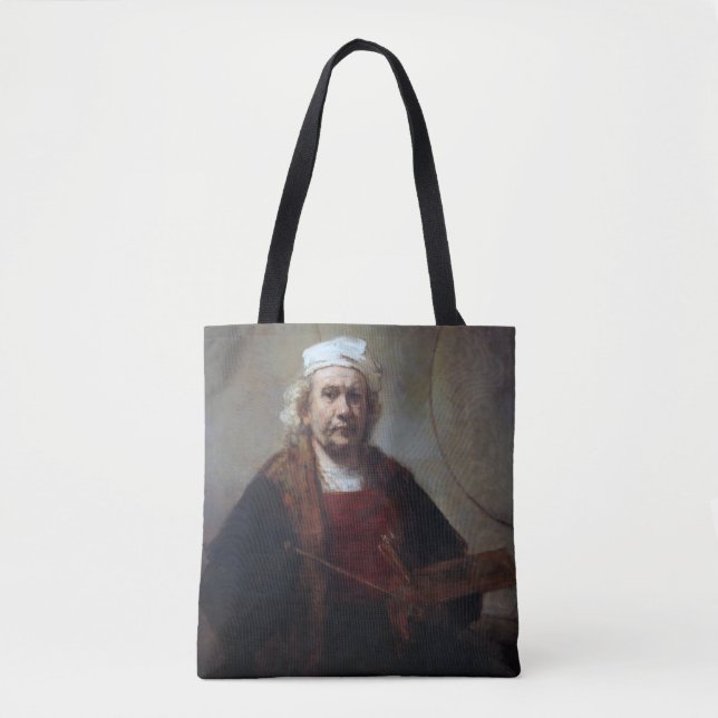 Self-Portrait with Two Circles, Rembrandt Tote Bag (Front)