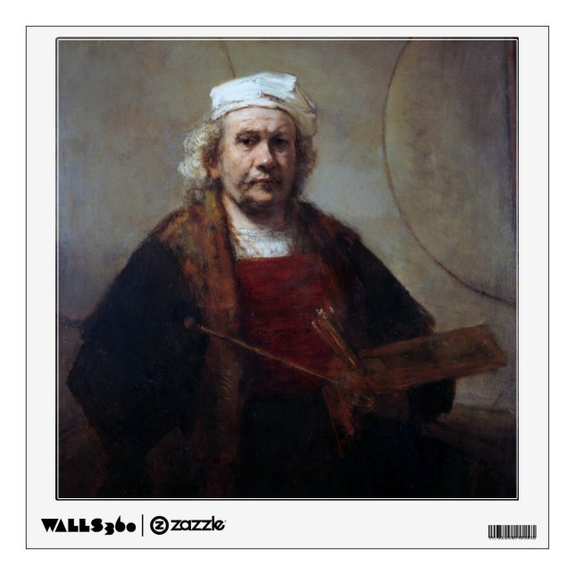 Self-Portrait with Two Circles, Rembrandt Wall Decal (Front)