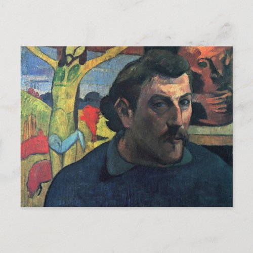 Self_Portrait With Yellow Christ By Gauguin Paul Postcard