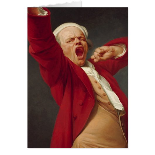 Self-Portrait, Yawning - Joseph Ducreux Cards (Front)