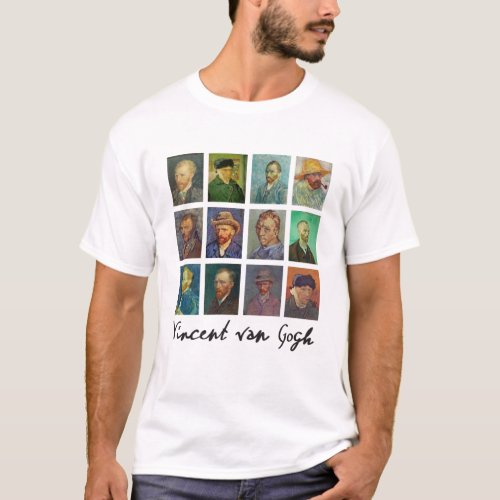Self_portraits of Vincent Van Gogh Art Painter gif T_Shirt