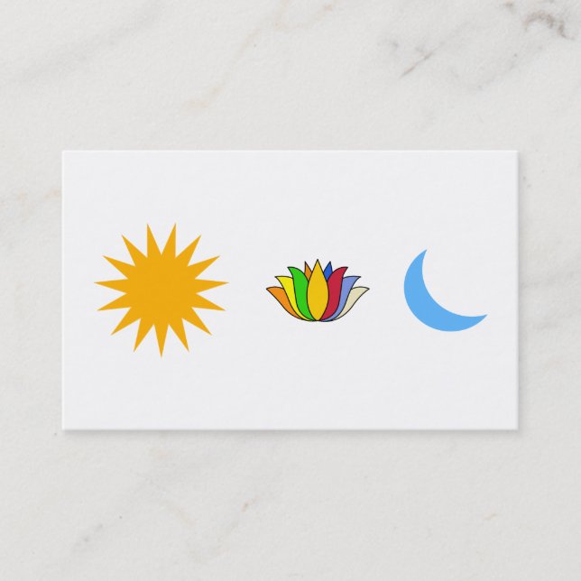 Self-realization Yoga Symbols Business Card (Front)