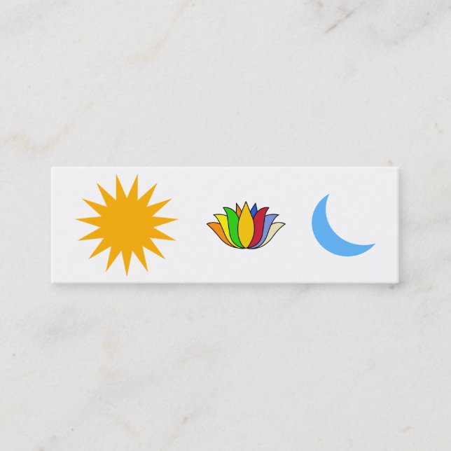 Self-realization Yoga Symbols Mini Business Card (Front)