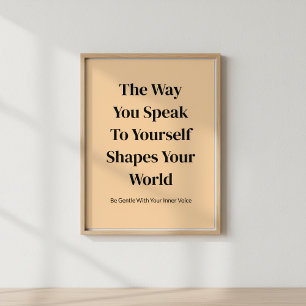 Self-Reflection Quote Typography Foam Board