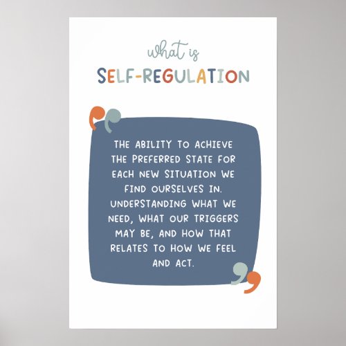 Self_Regulation Definition Classroom Poster