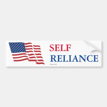 Self Reliance Bumper Sticker by Hodge_Retailers at Zazzle