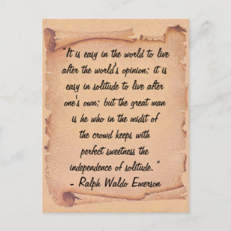 Self-Reliance Postcard