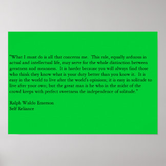 Self Reliance Poster