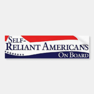 Self-Reliant Americans On Board (Patriotic) Bumper Sticker