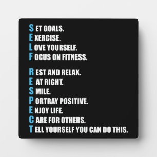 SELF-RESPECT - Motivational Plaque