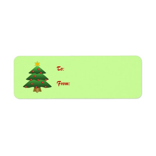 Self_Stick Christmas Gift Tag Christmas Tree Label