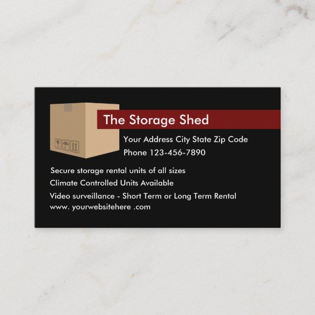 Self Storage Businesscards Business Card (Front)
