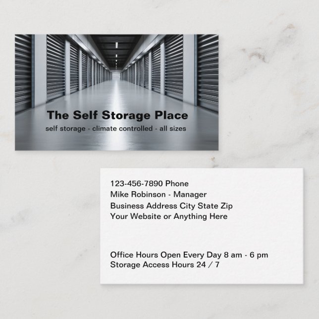 Self Storage Theme Business Cards  (Front/Back)