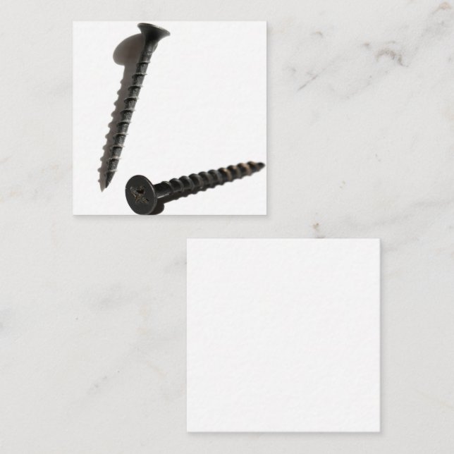 Self Tapping Black Screw Builder Construction Enclosure Card (Front/Back)