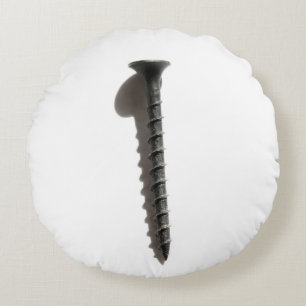 Self Tapping Black Screw Builder Construction Round Pillow