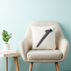 Self Tapping Black Screw Builder Construction Throw Pillow