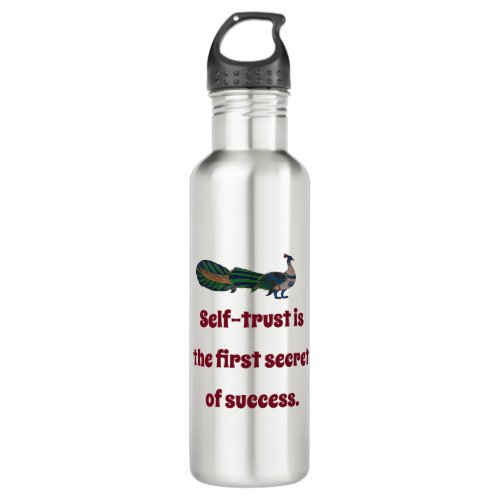 Self_Trust Is The First Secret _ Confidence Quote Stainless Steel Water Bottle