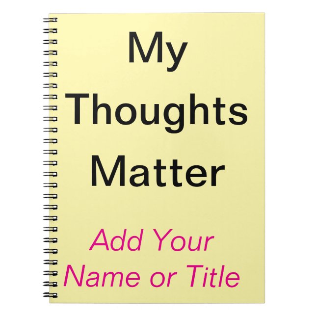 Self-Worth Affirmation Notebook Custom Gift (Front)