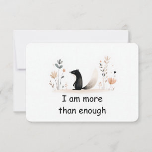 Self-Worth Skunk Woodland Animal Affirmation Card