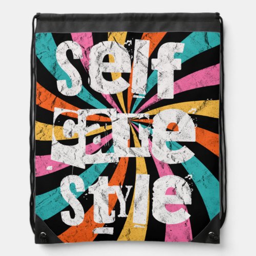 selfcare style mental health matters drawstring bag