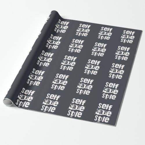 Selfcare style mental health positivity wrapping paper